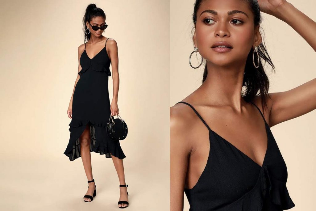 Black Midi Dress: Try a monochromatic look